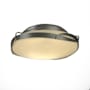 Hubbardton Forge Flora 2 Light 14" Wide Flush Mount Bowl Ceiling Fixture with Customizable Glass Shade Vintage Platinum / Opal