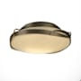 Hubbardton Forge Flora 2 Light 14" Wide Flush Mount Bowl Ceiling Fixture with Customizable Glass Shade Soft Gold / Opal