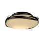 Hubbardton Forge Flora 2 Light 14" Wide Flush Mount Bowl Ceiling Fixture with Customizable Glass Shade Oil Rubbed Bronze / Opal