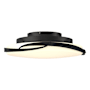 Hubbardton Forge Flora 24" Wide LED Flush Mount Bowl Ceiling Fixture with Customizable Glass Shade Black / Opal