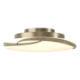 Hubbardton Forge Flora 24" Wide LED Flush Mount Bowl Ceiling Fixture with Customizable Glass Shade Soft Gold / Opal