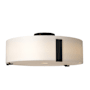 Hubbardton Forge Impressions 3 Light 18" Wide Semi-Flush Drum Ceiling Fixture with Customizable Glass Shade Black / Opal