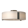 Hubbardton Forge Impressions 3 Light 18" Wide Semi-Flush Drum Ceiling Fixture with Customizable Glass Shade Natural Iron / Opal
