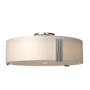 Hubbardton Forge Impressions 3 Light 18" Wide Semi-Flush Drum Ceiling Fixture with Customizable Glass Shade Vintage Platinum / Opal