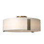 Hubbardton Forge Impressions 3 Light 18" Wide Semi-Flush Drum Ceiling Fixture with Customizable Glass Shade Soft Gold / Opal