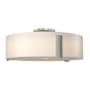 Hubbardton Forge Impressions 3 Light 18" Wide Semi-Flush Drum Ceiling Fixture with Customizable Glass Shade Sterling / Opal