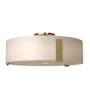 Hubbardton Forge Impressions 3 Light 18" Wide Semi-Flush Drum Ceiling Fixture with Customizable Glass Shade Modern Brass / Opal