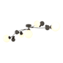 Hubbardton Forge Sprig 5 Light 62" Wide Semi-Flush Ceiling Fixture Dark Smoke / Opal