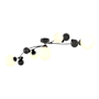 Hubbardton Forge Sprig 5 Light 62" Wide Semi-Flush Ceiling Fixture Black / Opal
