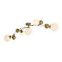 Hubbardton Forge Sprig 5 Light 62" Wide Semi-Flush Ceiling Fixture Soft Gold / Opal
