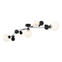 Hubbardton Forge Sprig 5 Light 62" Wide Semi-Flush Ceiling Fixture Black / Opaline