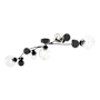 Hubbardton Forge Sprig 5 Light 62" Wide Semi-Flush Ceiling Fixture Black / Water