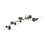 Hubbardton Forge Sprig 5 Light 62" Wide Semi-Flush Ceiling Fixture Natural Iron / Water