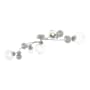 Hubbardton Forge Sprig 5 Light 62" Wide Semi-Flush Ceiling Fixture Vintage Platinum / Water