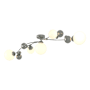 Hubbardton Forge Sprig 5 Light 62" Wide Semi-Flush Ceiling Fixture Sterling / Opal