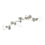 Hubbardton Forge Sprig 5 Light 62" Wide Semi-Flush Ceiling Fixture Sterling / Water