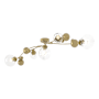 Hubbardton Forge Sprig 5 Light 62" Wide Semi-Flush Ceiling Fixture Modern Brass / Water