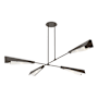 Hubbardton Forge Vertex 4 Light 92" Wide Linear Pendant Oil Rubbed Bronze / White