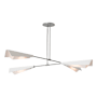 Hubbardton Forge Vertex 4 Light 92" Wide Linear Pendant Vintage Platinum