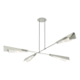 Hubbardton Forge Vertex 4 Light 92" Wide Linear Pendant Vintage Platinum / Sterling / White