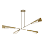 Hubbardton Forge Vertex 4 Light 92" Wide Linear Pendant Soft Gold / Modern Brass / White