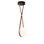 Hubbardton Forge Derby 11" Wide Pendant White / Antique Brass / Opal / Chestnut