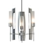 Hubbardton Forge Passage 3 Light 16" Wide Chandelier Sterling / Frosted Glass