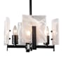 Hubbardton Forge Arc 4 Light 14" Wide Taper Candle Style Chandelier Black