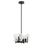 Hubbardton Forge Arc 4 Light 14" Wide Taper Candle Style Chandelier Oil Rubbed Bronze