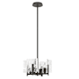 Hubbardton Forge Arc 4 Light 14" Wide Taper Candle Style Chandelier Natural Iron