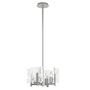 Hubbardton Forge Arc 4 Light 14" Wide Taper Candle Style Chandelier Vintage Platinum