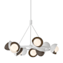 Hubbardton Forge Brooklyn 9 Light 32" Wide Pendant White / Bronze