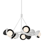 Hubbardton Forge Brooklyn 9 Light 32" Wide Pendant White / Black
