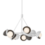 Hubbardton Forge Brooklyn 9 Light 32" Wide Pendant White / Oil Rubbed Bronze