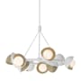 Hubbardton Forge Brooklyn 9 Light 32" Wide Pendant White / Soft Gold