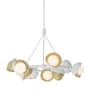 Hubbardton Forge Brooklyn 9 Light 32" Wide Pendant White / Modern Brass