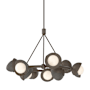 Hubbardton Forge Brooklyn 9 Light 32" Wide Pendant Bronze / Dark Smoke