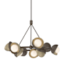 Hubbardton Forge Brooklyn 9 Light 32" Wide Pendant Bronze / Soft Gold