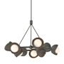 Hubbardton Forge Brooklyn 9 Light 32" Wide Pendant Dark Smoke / Bronze