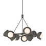 Hubbardton Forge Brooklyn 9 Light 32" Wide Pendant Dark Smoke / Dark Smoke