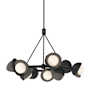 Hubbardton Forge Brooklyn 9 Light 32" Wide Pendant Black / Dark Smoke