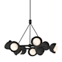 Hubbardton Forge Brooklyn 9 Light 32" Wide Pendant Black / Black