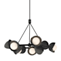 Hubbardton Forge Brooklyn 9 Light 32" Wide Pendant Black / Natural Iron
