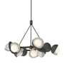 Hubbardton Forge Brooklyn 9 Light 32" Wide Pendant Natural Iron / Sterling