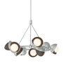 Hubbardton Forge Brooklyn 9 Light 32" Wide Pendant Vintage Platinum / Bronze