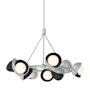 Hubbardton Forge Brooklyn 9 Light 32" Wide Pendant Vintage Platinum / Black