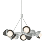 Hubbardton Forge Brooklyn 9 Light 32" Wide Pendant Vintage Platinum / Natural Iron