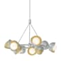 Hubbardton Forge Brooklyn 9 Light 32" Wide Pendant Vintage Platinum / Modern Brass