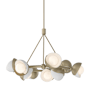Hubbardton Forge Brooklyn 9 Light 32" Wide Pendant Soft Gold / White