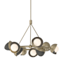 Hubbardton Forge Brooklyn 9 Light 32" Wide Pendant Soft Gold / Natural Iron